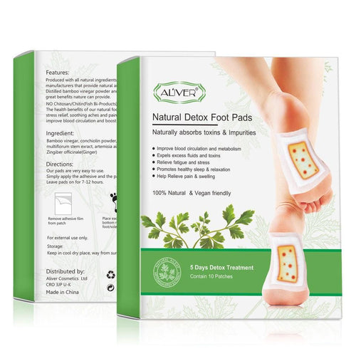 Aliver Natural Detox Foot Pads (Pack of 20)