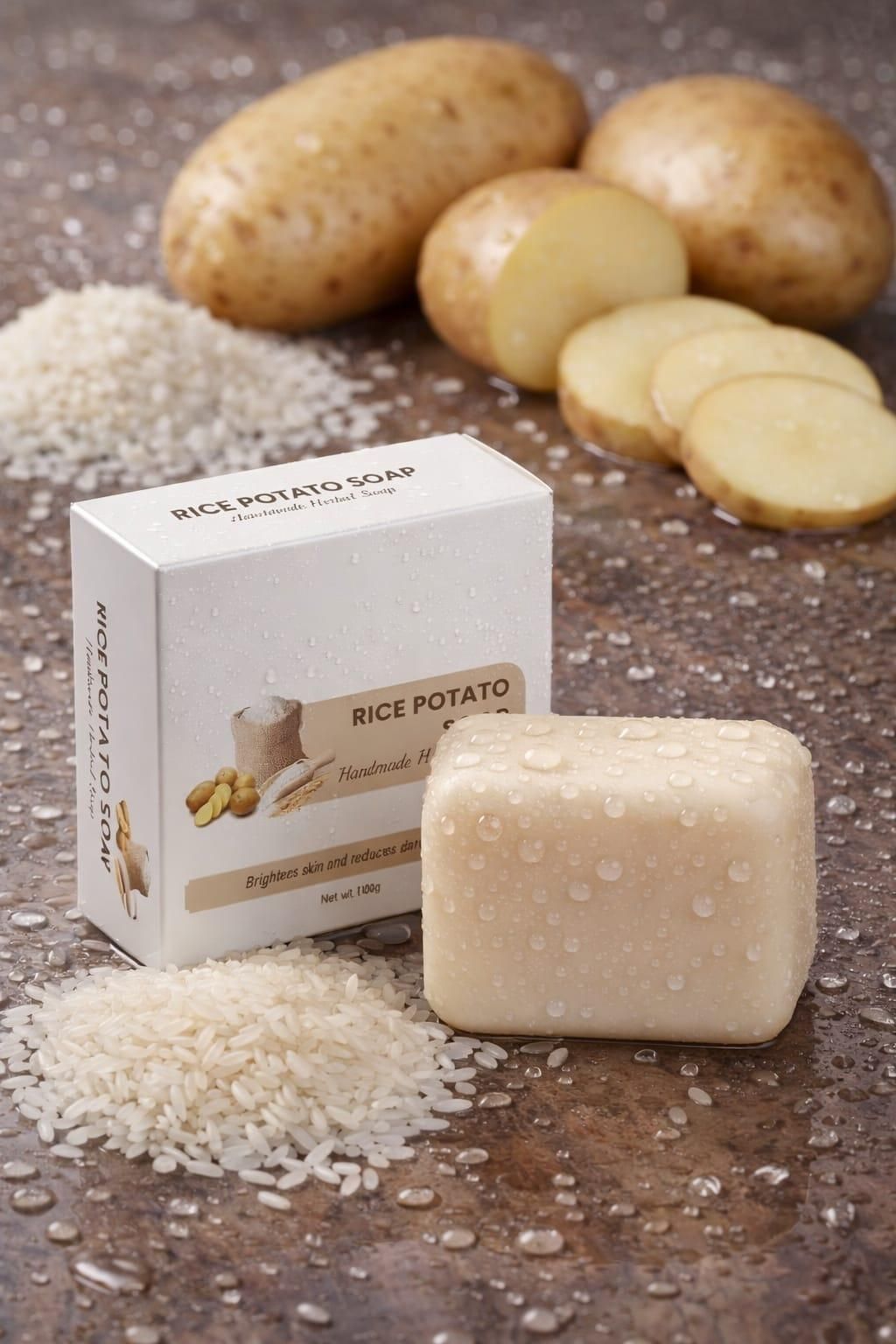 Rice Potato Soap 100 gm each Pack of 2